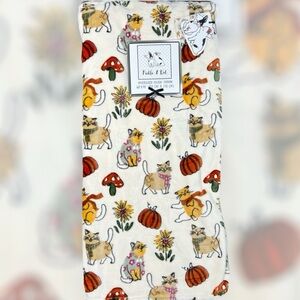 Pickle & Dot - Autumn Cats’ plush throw. 60” x 70”. NWT. Last One!